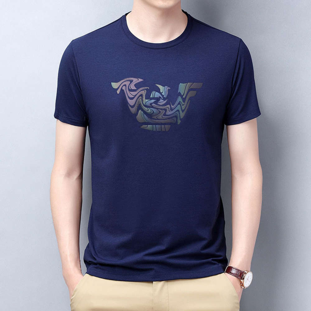 

2021 Summer fashion round neck half Short sleeve t shirts for men t-shirt, White;black