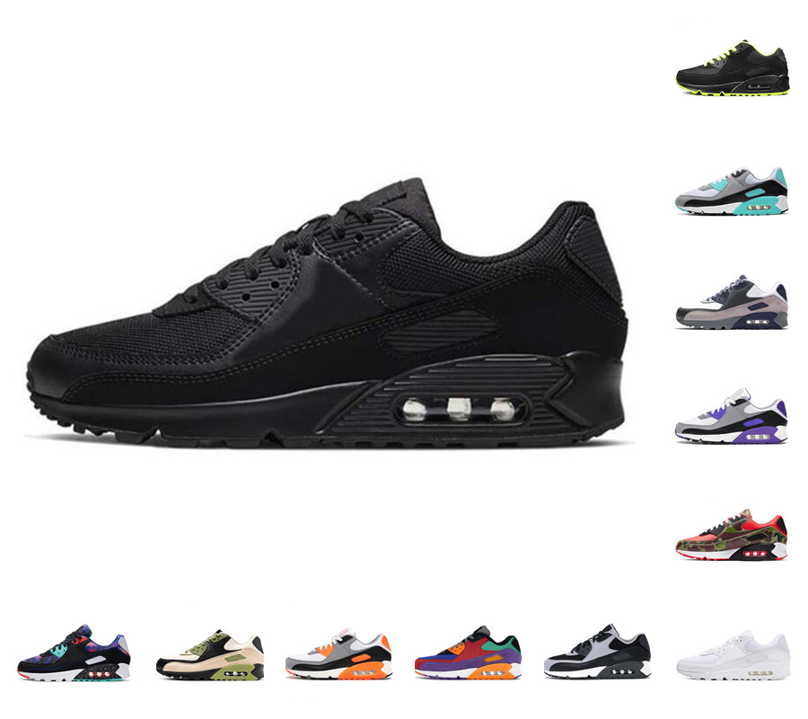 

2021 Men Classic 90 Mens women Running Shoes Reverse Duck Camo Triple Black White Sports Trainer Cushion Surface Breathable Sport Sneakers Hyper Grape 36-46, Please contact us