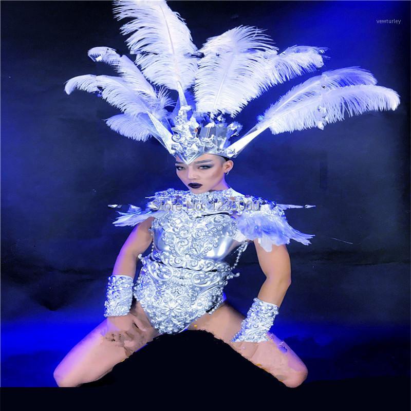 

Party Decoration WYY Nightclub Men's Spartan Vintage Armor Costume Dance Team Clothes Catwalk Stage Performance Dress
