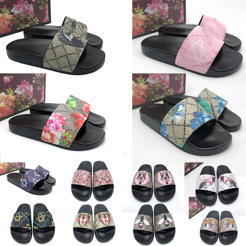 

Men's Women's Rubber Slipper Luxurys Designers Sandals Shoes Floral Snake Tiger Bee striped Summer Beach slippers Fashion Loafers Slide Flip Flops Platform Sneakers, 36-45 (1)