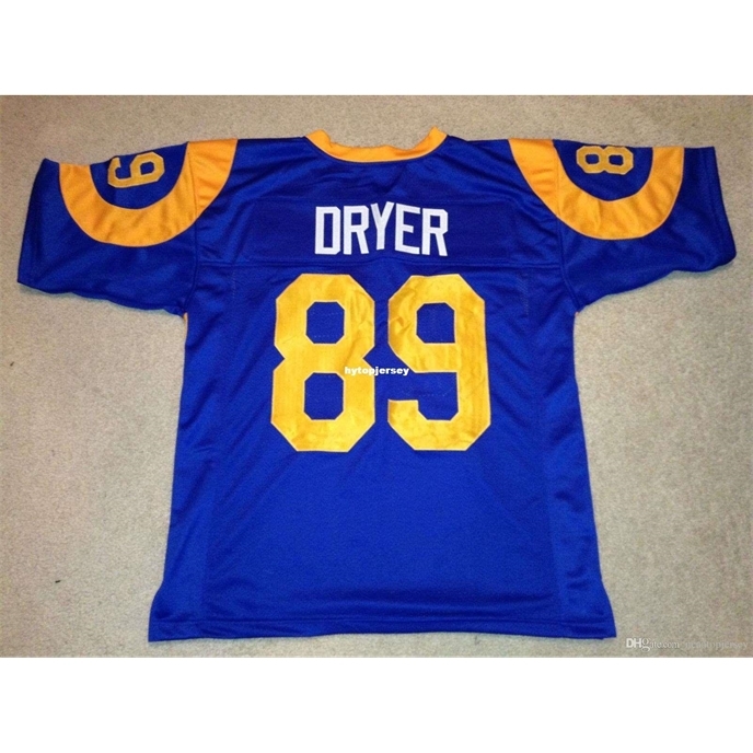 

Retro custom Sewn Cheap Stitched #89 Fred Dryer Blue MITCHELL & NESS Jersey High-end Men's Football Jerseys College NCAA