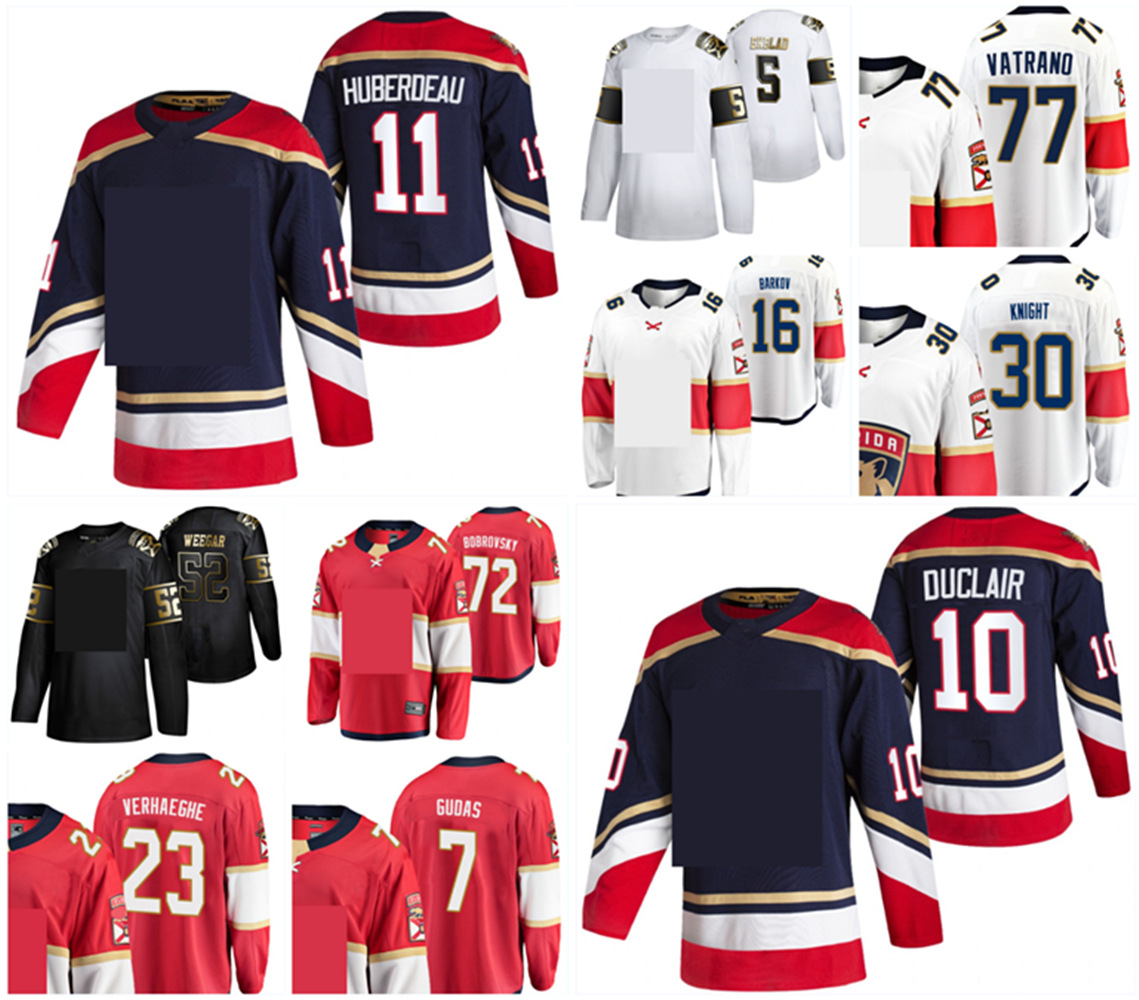 

2022 Florida Jonathan Huberdeau Hockey Jerseys Aleksander Barkov Aaron Ekblad Sergei Bobrovsky Anthony Duclair Knight Custom Stitched Men Women Youth Jersey, Colour 3