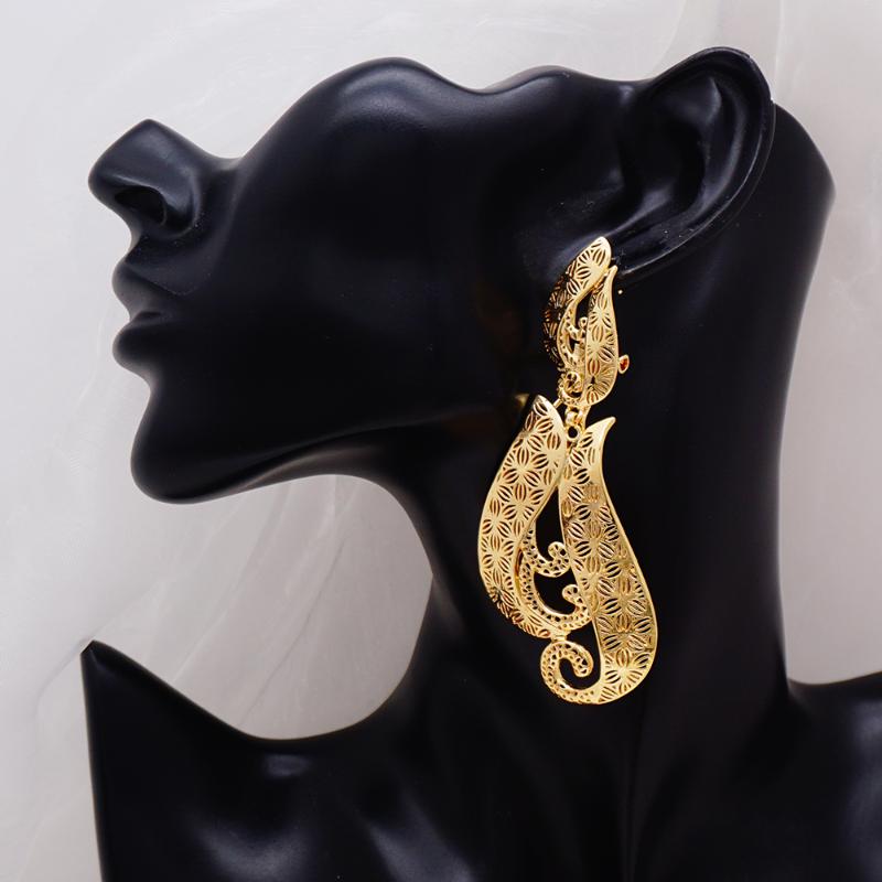 

Dangle & Chandelier 2022 Special Design Trend African Stud Drop Copper Gold Earrings For Women Jewelry Gift Wedding Accessories