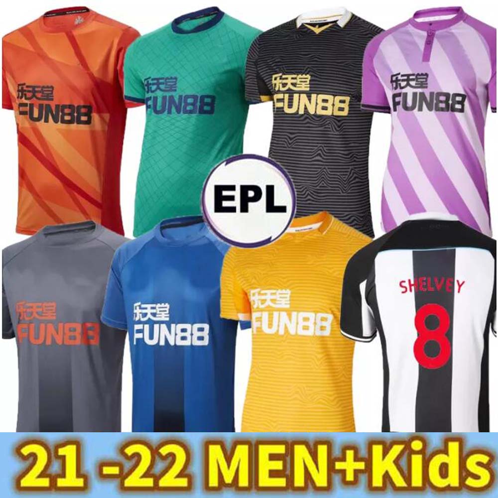 

Soccer Jersey 21 22 SHELVEY ALMIRON 2021 2022 JOELINTON Football Shirt RITCHIE GAYLE MAXIMIN Men + Kids kit sets tops united, Black;yellow