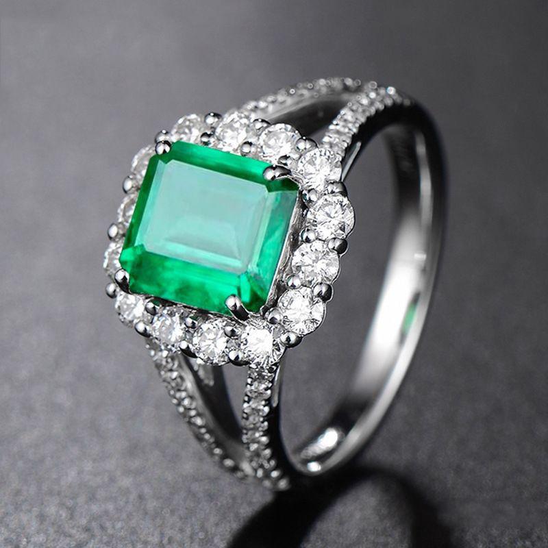 

Cluster Rings Solid S925 Sterling Silver Color Turquoise Gemstone Ring For Women Fine Anillos De Jade Bizuteria 925 Jewelry Girl, Golden;silver