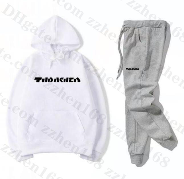 

Tracksuit men fashion Flame print hoodie sweatpants teengers sport suits student casual outfit style sweatsuits autumn jogging men set, Gray