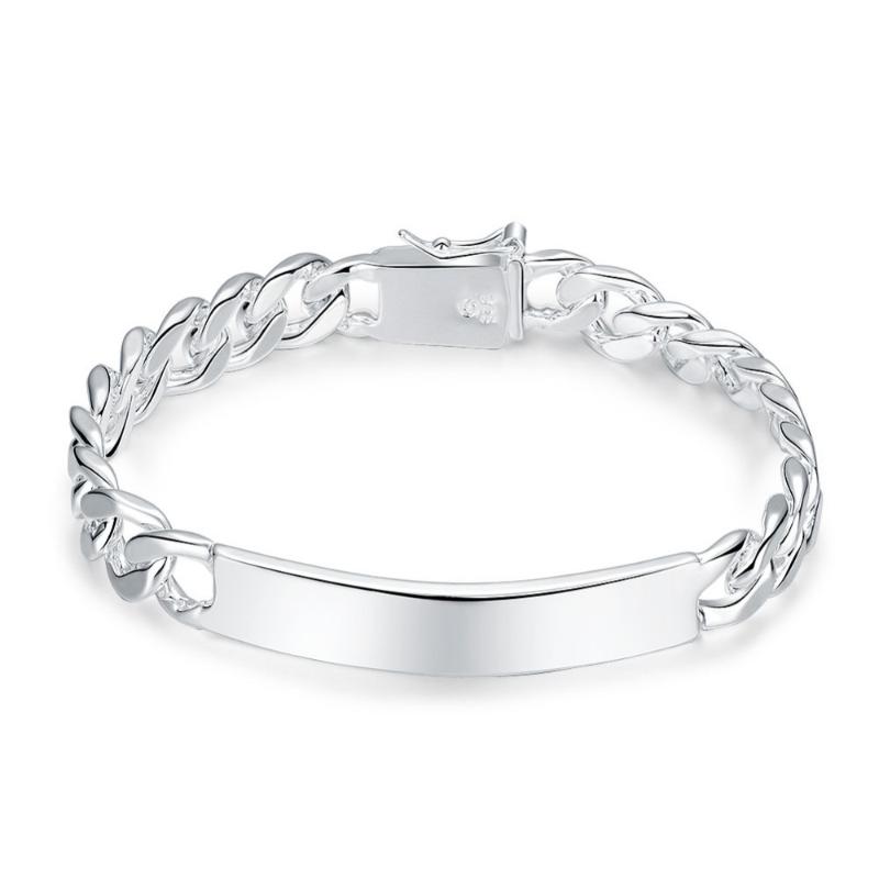 

Link, Chain NB32 Quality 925 Sterling Silver Classical Simple Bracelet Unisex For Lovers Jewelry