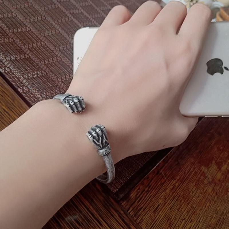 

Personalized Adjustable Fist Bracelet Mauler Boxer Boxing Jewelry Bangle