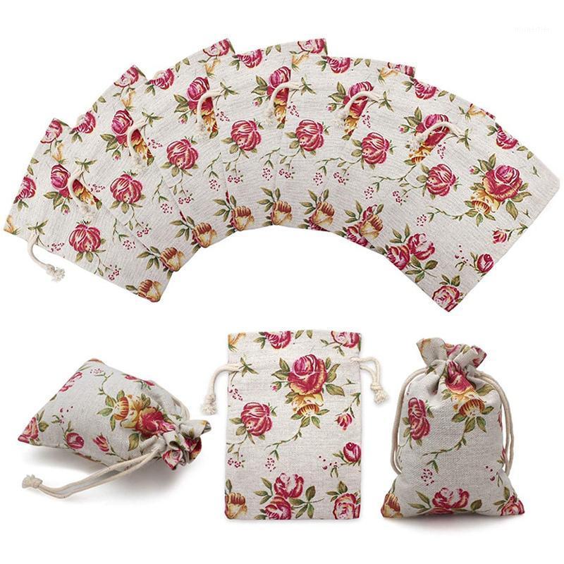 

Gift Wrap 50 Pack Rose Double Drawstring Burlap Bags Linen Reusable Jewelry Pouch For Wedding Party 3.9 X 5.5 Inch T