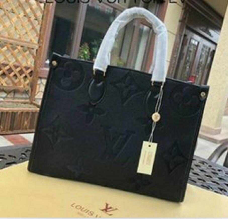 

LVLOUISVITTON VUTTON ONTHEGO Handbags Women Leather Shoulder Purse Handbag Crossbody Shopper Bags Business Laptop Bag, Red;black