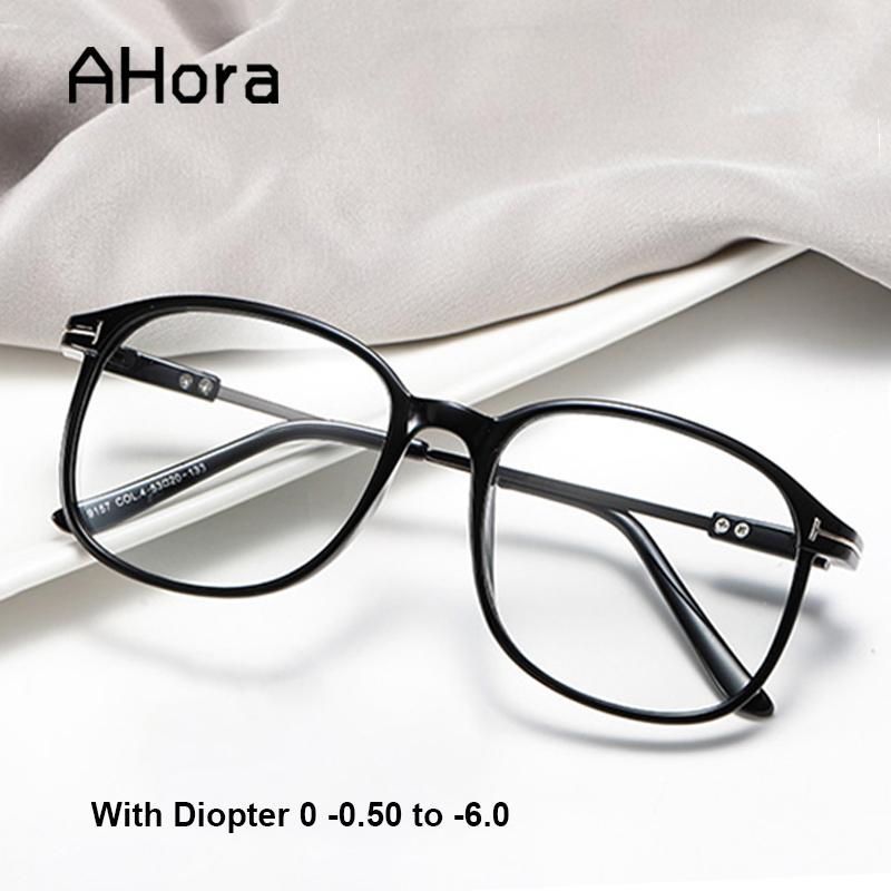 

Fashion Sunglasses Frames Ahora Classic Retro Oversized Eye Glasses Frame For Student Women Men Stylish Finished Myopia 0 -0.5 1 1.5 2 2.5 3