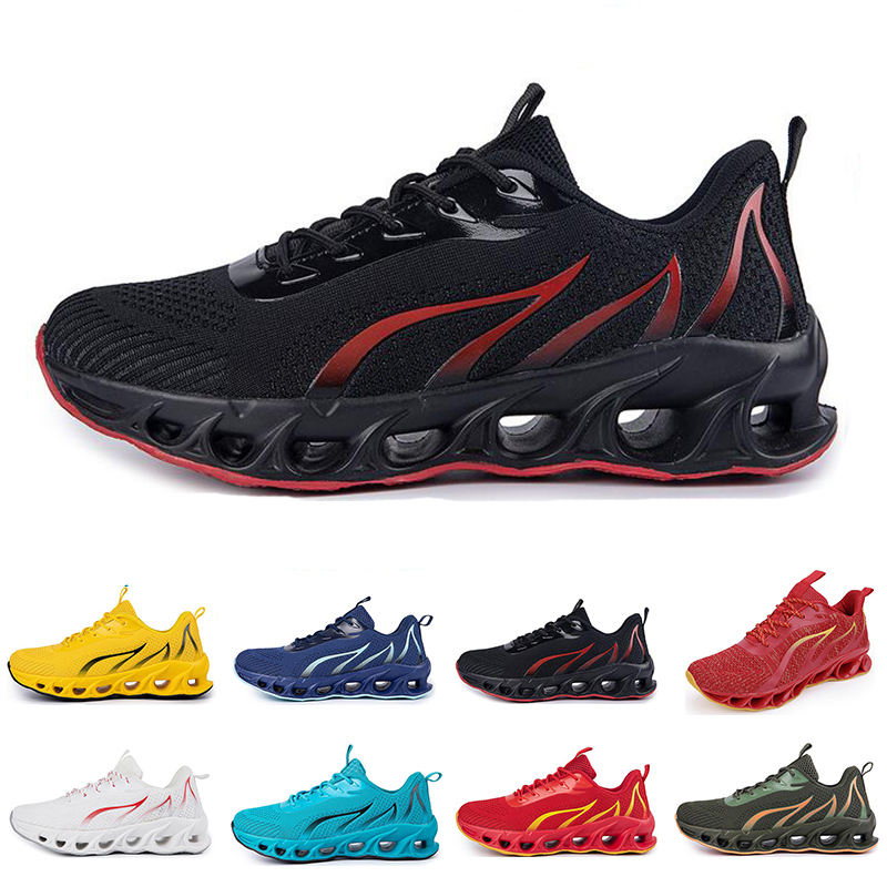 

Running Shoes non-brand men fashion trainers triple white black yellow red navy blue bred green mens sports sneakers #156