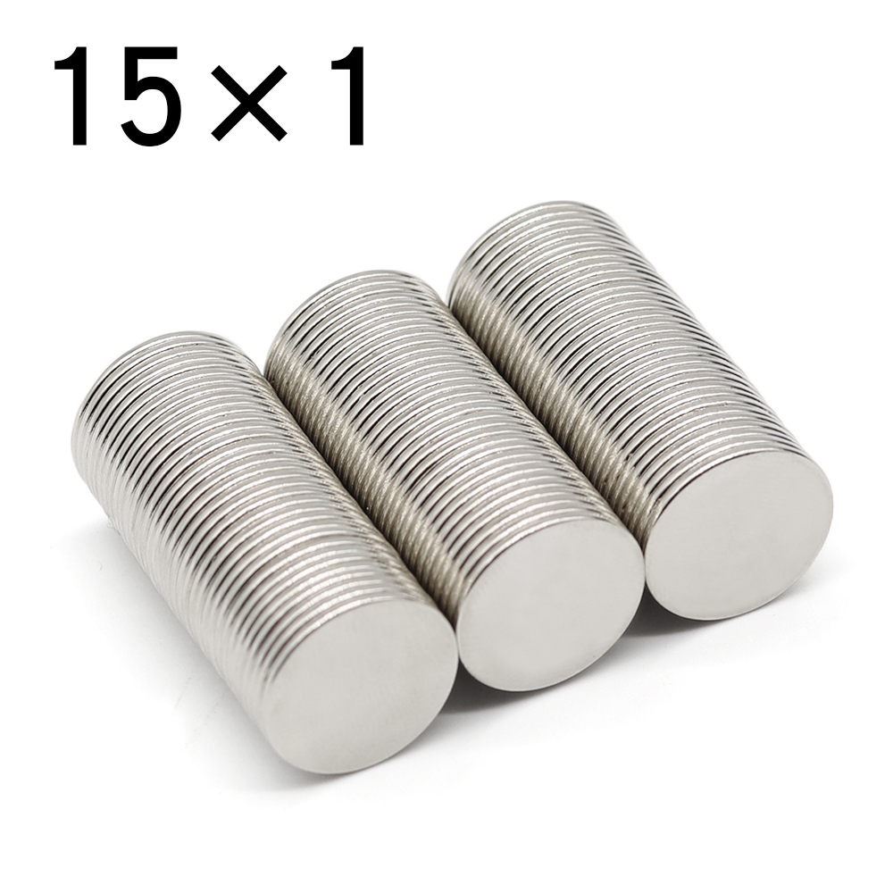 

50pcs per Bag 15x1 Round NdFeB Neodymium Magnet N35 Super Powerful Small imanes Permanent Magnetic Disc