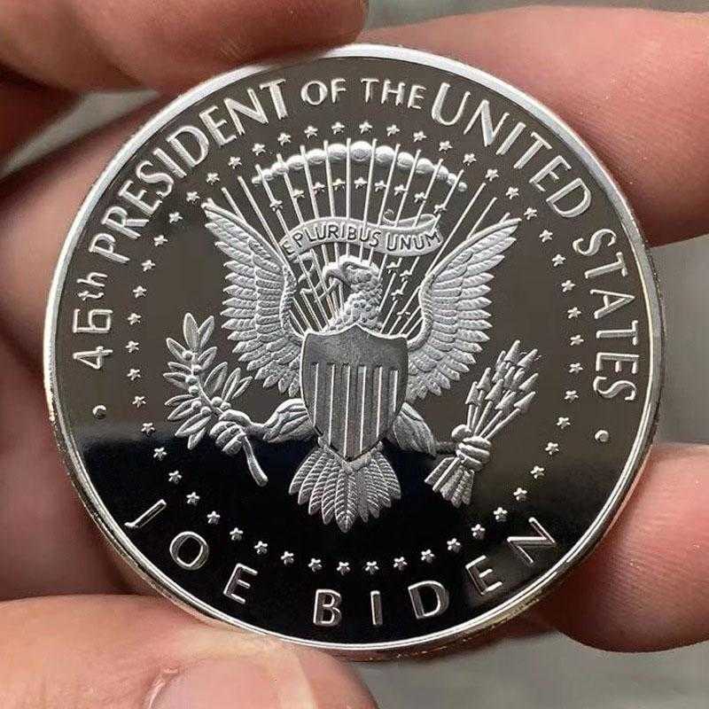 President Biden 2021 Commemorative Coin In God We Trust Gold and Silver Commemorative Coin Biden Medal 