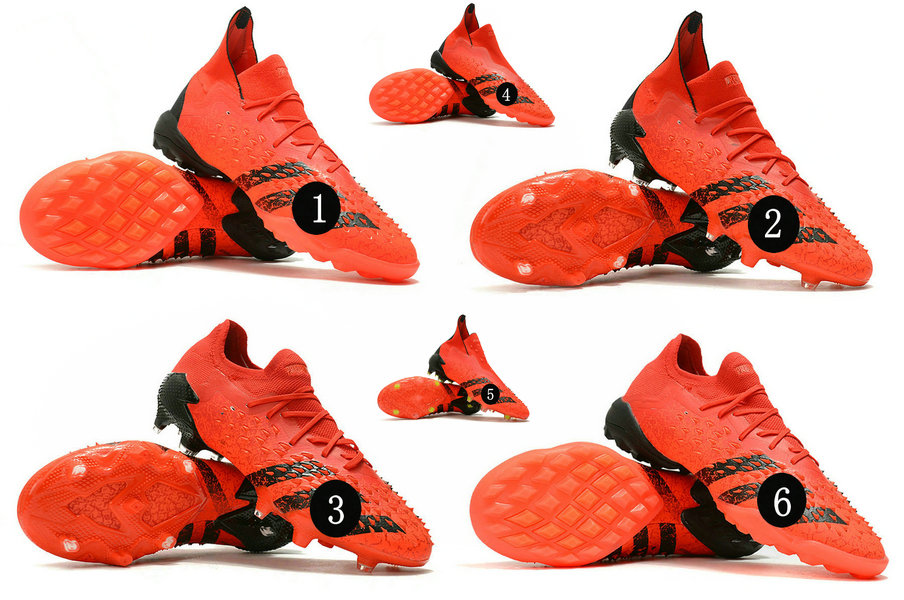 

2021 boots Predator Freak .1 FG red black men football shoes knitting Meteorite Pack +TF mens sports soccer shoe sneakers