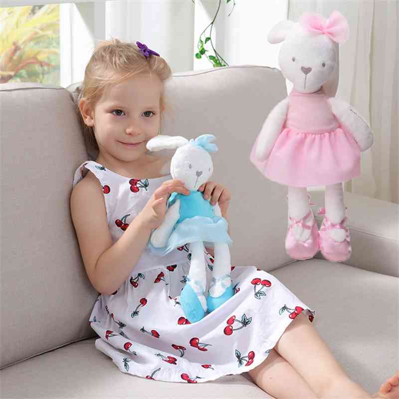 

Plush toy net red doll ballet skirt rabbit doll puzzle doll 6 colors, Blue