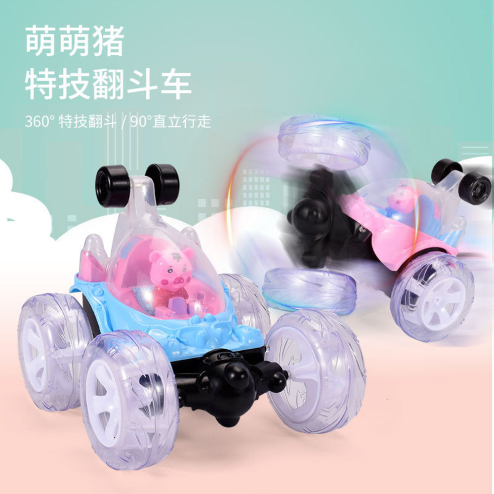 

Electric/RC Car Mengmeng pig rollover stunt electric remote control vehicle charging tipper large cross country boys and