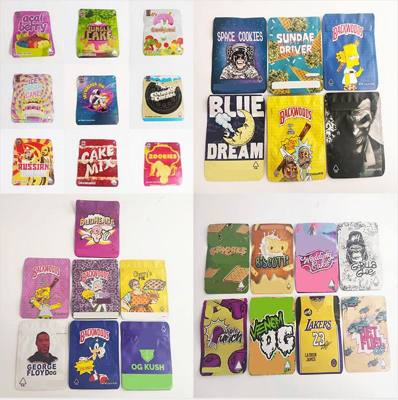 

Backwoods Budheads Bagboyz Bag 3.5g Matte Stand Up Zipper Resealable OG KUSH Cherry's Pie Sumdae Driver Packaging Bags