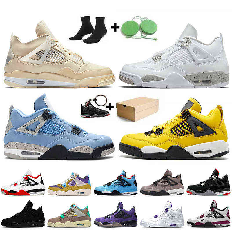 

2021 With Box Womens Mens Jumpman 4 4s Outdoor Shoes Sail White Oreo University Blue Fire Red Taupe Haze Travis Bred Trainers Sneakers, D16 toro bravo 36-47
