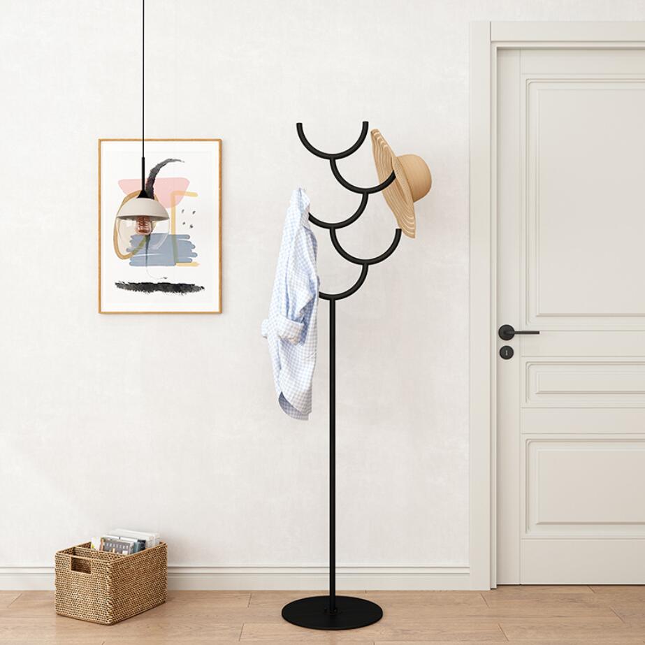 Iron clothes rack Bedroom Furniture creative landing room hanging clothing shelf simple modern bathroom household storage hat hangings-image-714768588