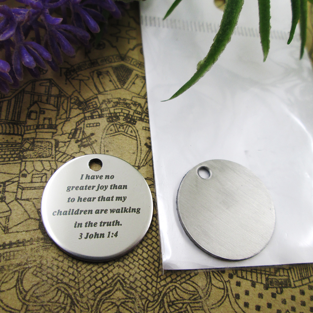 

40pcs--stainless steel charms"I Have No Greater Joy than to hear that my chaildren..." more style choosing DIY pendants fo necklace