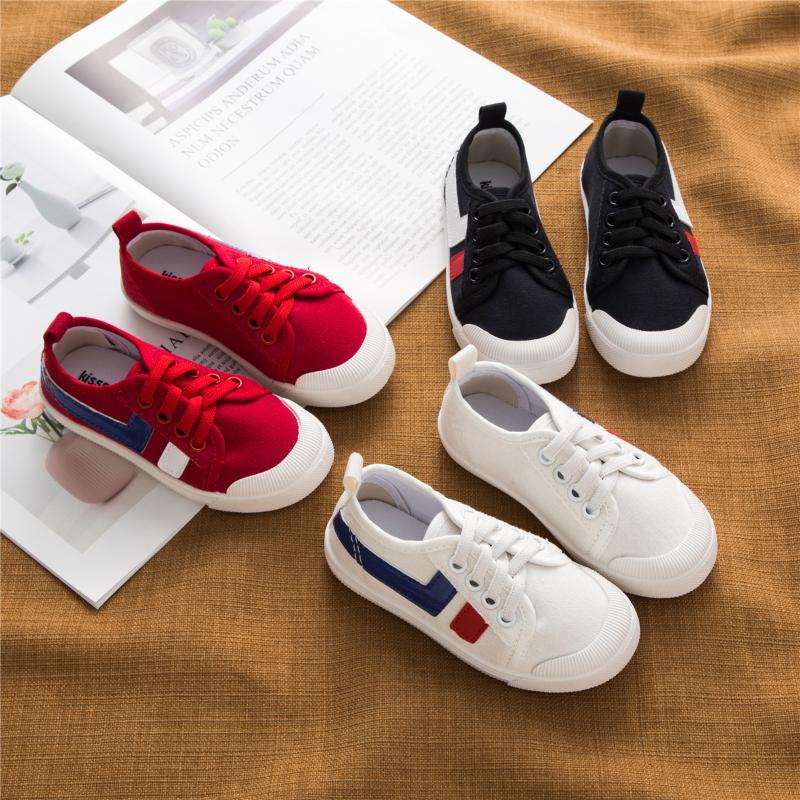 

Boys Girls Geometric Children's Casual Shoes Spring Summer Autumn Comfortable Ventilation Soft Light Trainers Non-slip Lazy Shoe Sneakers, Black;red