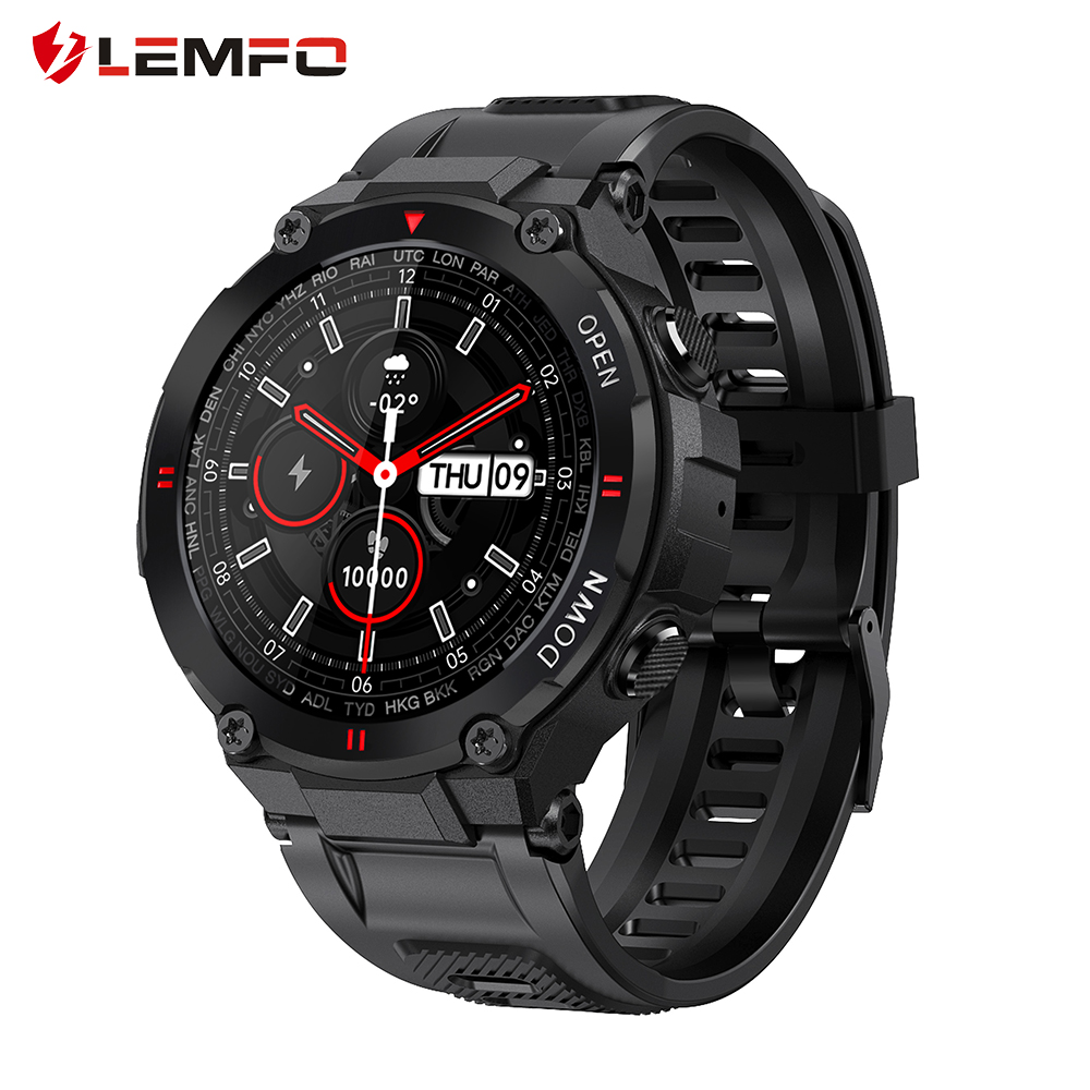 

LEMFO 2021 New Smart Watch Men Fitness Tracker 400 mAh Battery Bluetooth Calls Customized Dials Outdoors Sports Smartwatchg, Green