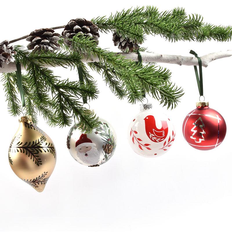 

Christmas Decorations Scene Layout Dress Up Pendant Ornaments Glass Painted Ball Mall Window Hanging Balls