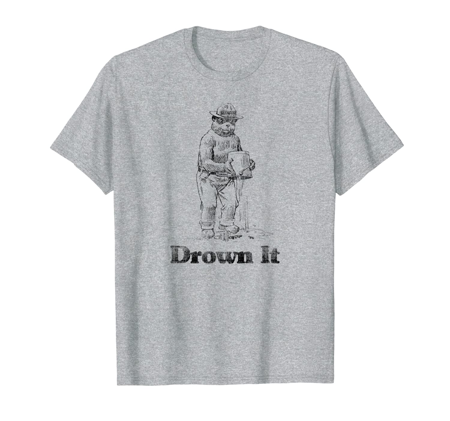 

smokey bear drown it, White;black