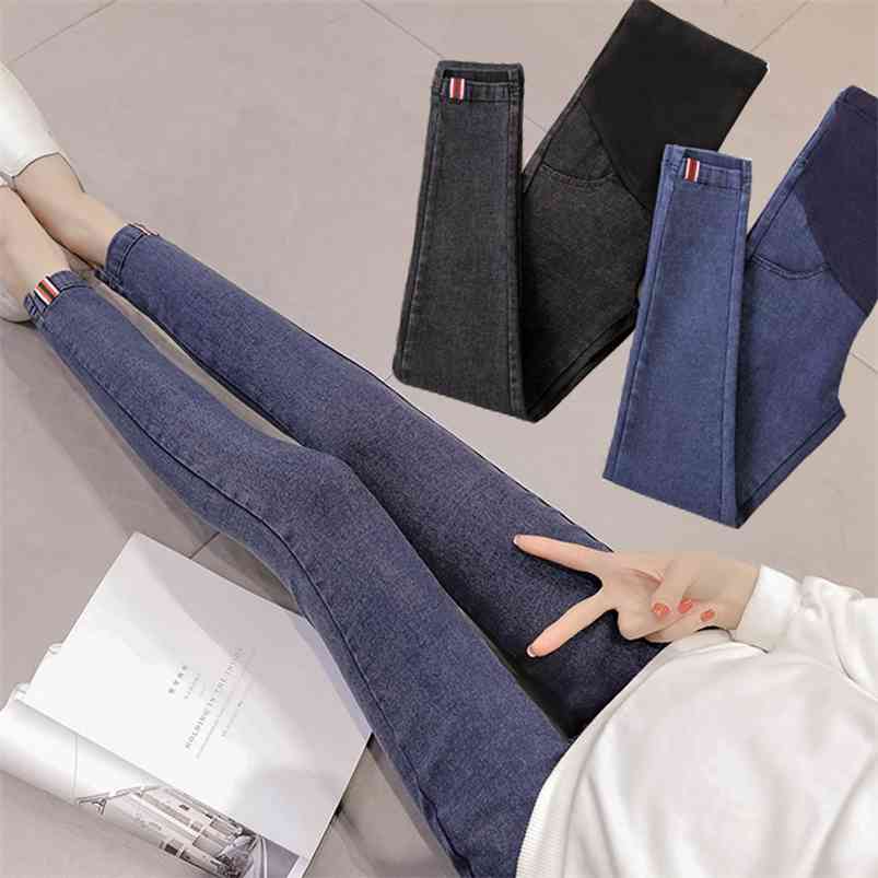 

Denim Jeans Maternity Pants For Pregnant Women Clothes Nursing Pregnancy Leggings Trousers Gravidas Clothing 210721, B31-333 black