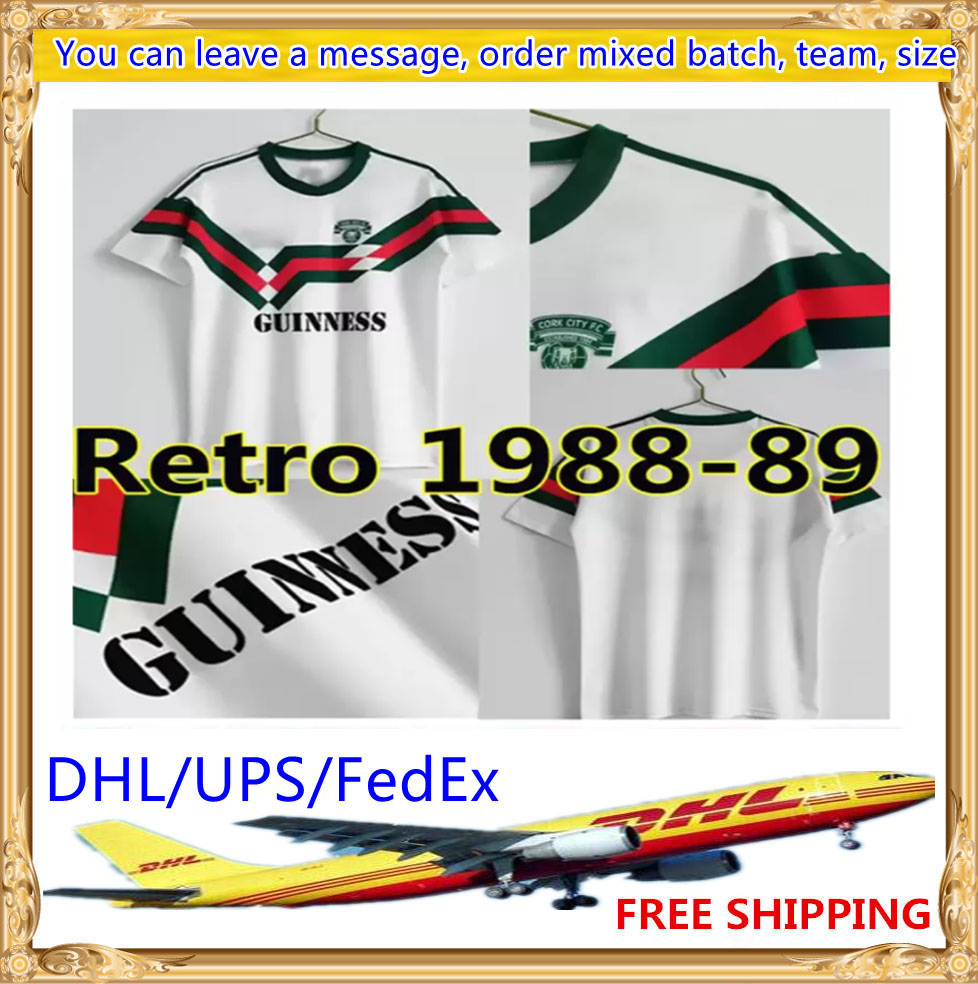 

1988 1989 CORK CITY Ireland Retro Soccer Jerseys 88 89 Vintage Football Shirts Classic Maillot de foot home white Camisetas de Futbol Men S-2XL Blank, Black;yellow