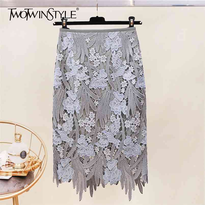 

Print Patchwork Casual Skirt For Women High Waist Hit Color Mid Skirts Female Summer Clothing Fashion 210521, Aspicture