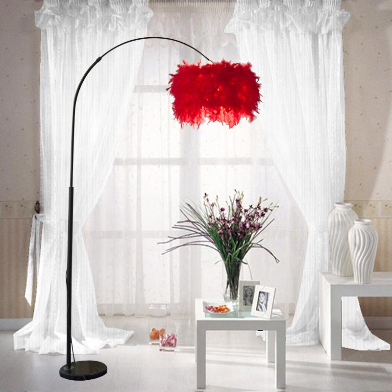 

Floor Lamps Lamp Standing Feather Light Decorative Decor Contemporary Stand Fixture Lamparas Lampara Living Room