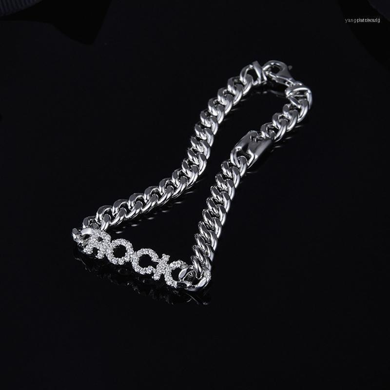 

Cool Brand Design 925 Sterling Silver ROCK LOVE Letters Chain Necklace Micro 5A Cubic Zirconia Women Fine Luxury Jewelry1