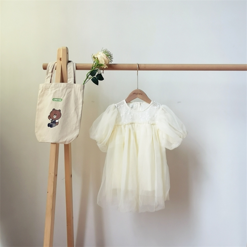 

Baby Sweet Princess dress Girl Clothes flower girl dresses for weddings girls clothes 210702, Beige