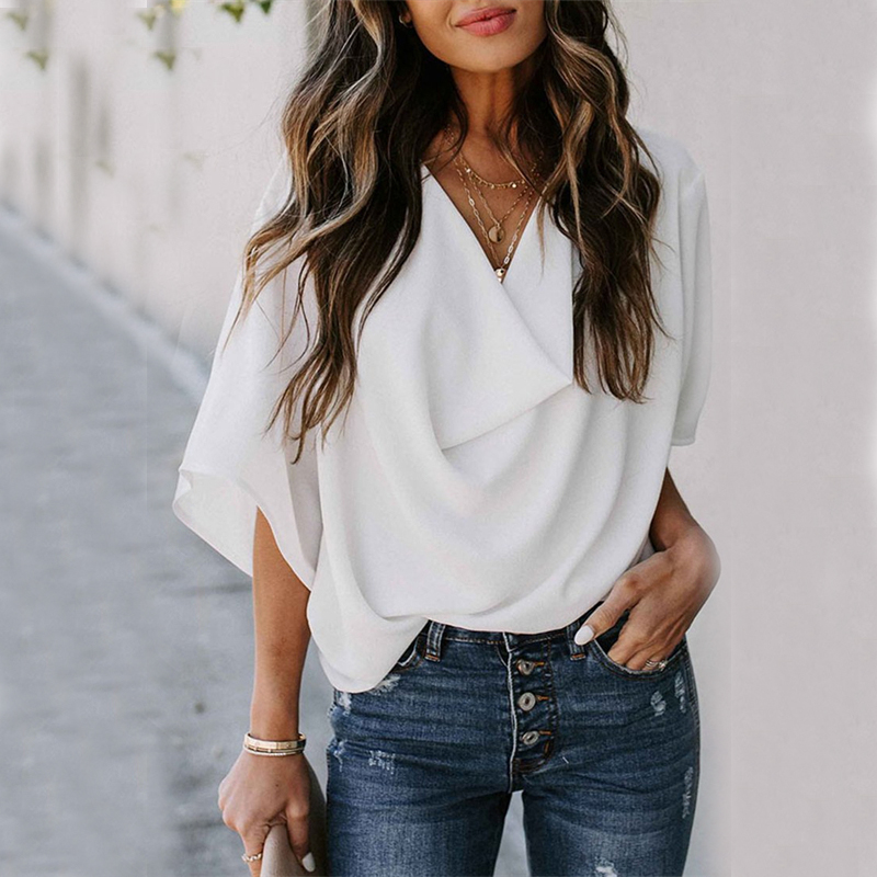 

Plus Size Women Clothing polos Loveshackfancy Bt21 y2k tops Anti- pilling solid white loose fashion short sleeve open front silk steerwear blouse s