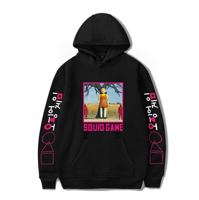 

women's hoodies & sweatshirts cgc 2021 squid game men women streetwear pullovers casual y2k oversize printed, Black