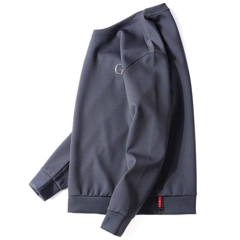

Spring loose fat plus large fashion br skin friendly and soft casual men's sweater 91, T90291 dark grey
