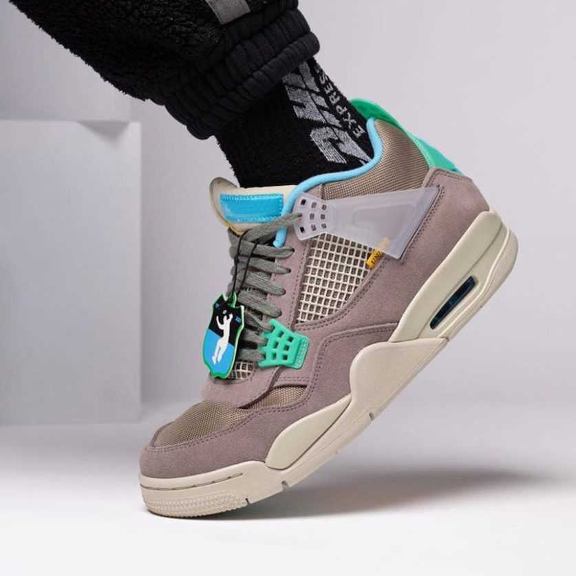 

nion x 4 mens basketball shoes 30th Anniversary 4s men women trainers sports sneakers Desert Moss Turquoise Blue Dark Iris Taupe Haze WithS2LU