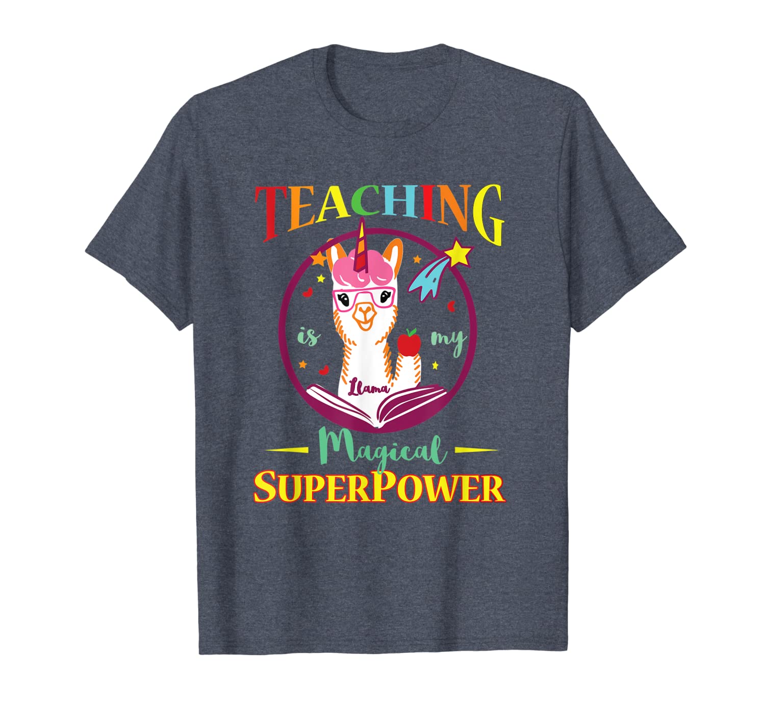 

teaching is magical superpower lama teacher t shirts, White;black