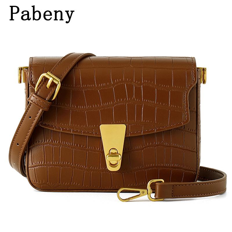 

Duffel Bags Trendy Retro Crocodile Pattern Shoulder Underarm Bag For Women Ladies Portable Handbag Small Square Messenger, Brown