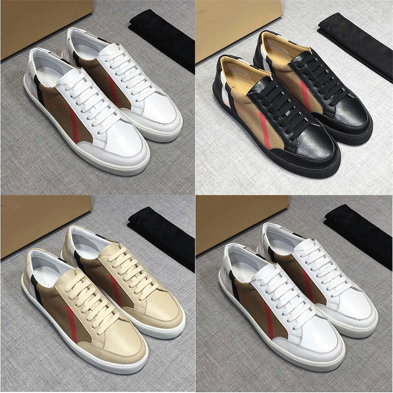 

2021 Top Quaity mens casual shoes Vintage Check Cotton and Suede Sneakers luxury designer shoe Men checked canvas sneaker with box Q4zJ#, Black