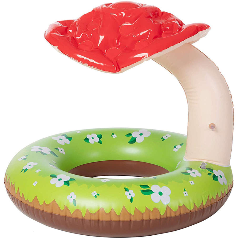 

Swimming ring Inflatable mushroom umbrella children's interesting sunshade floating circle summer swimming water toys