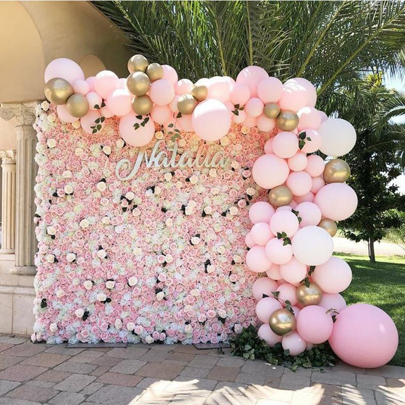 

1PCS 40x60cm Customized Colors Silk Rose Flower Wall Wedding Decoration Backdrop Artificial Flower Flower Wall Romantic Wedding Decor, As pic