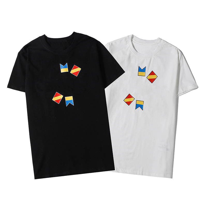 

Luxury Men Designer T Shirt Tidal Current Printing Short Sleeve High Quality Couples Black White Tees Size S-XXL