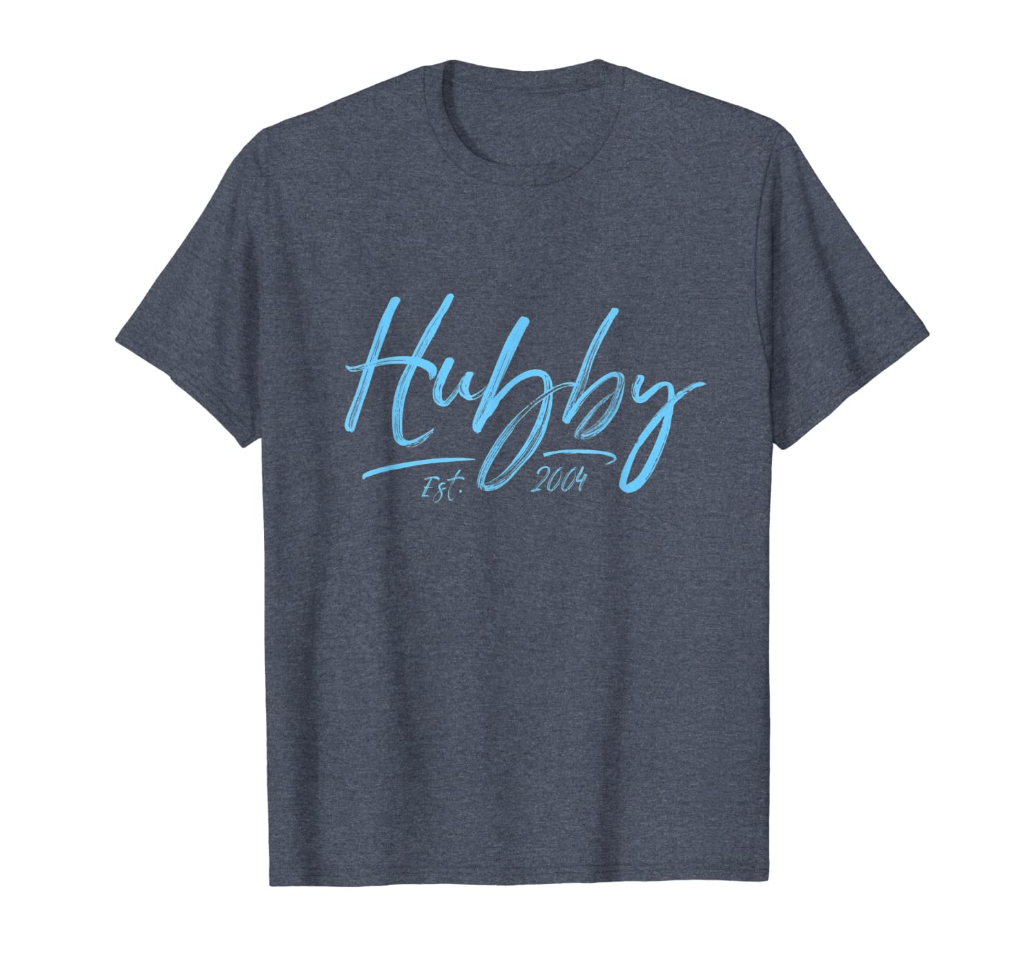 

hubby est 2004 15th year anniversary t-shirt, White;black