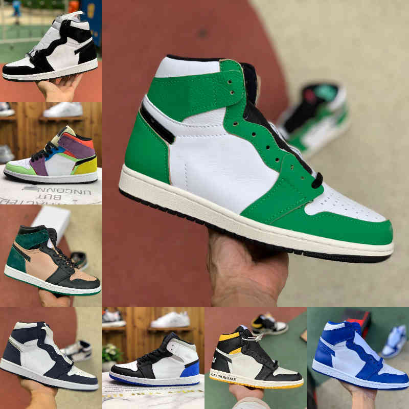 

2021 New 1 1s Basketball Shoes Men Women Tie Dye OG Bio Hack LIGHTBULB Blue UNC Patent Red White BLACK ROYAL TWIST Green Toe MOCHA Designer F17