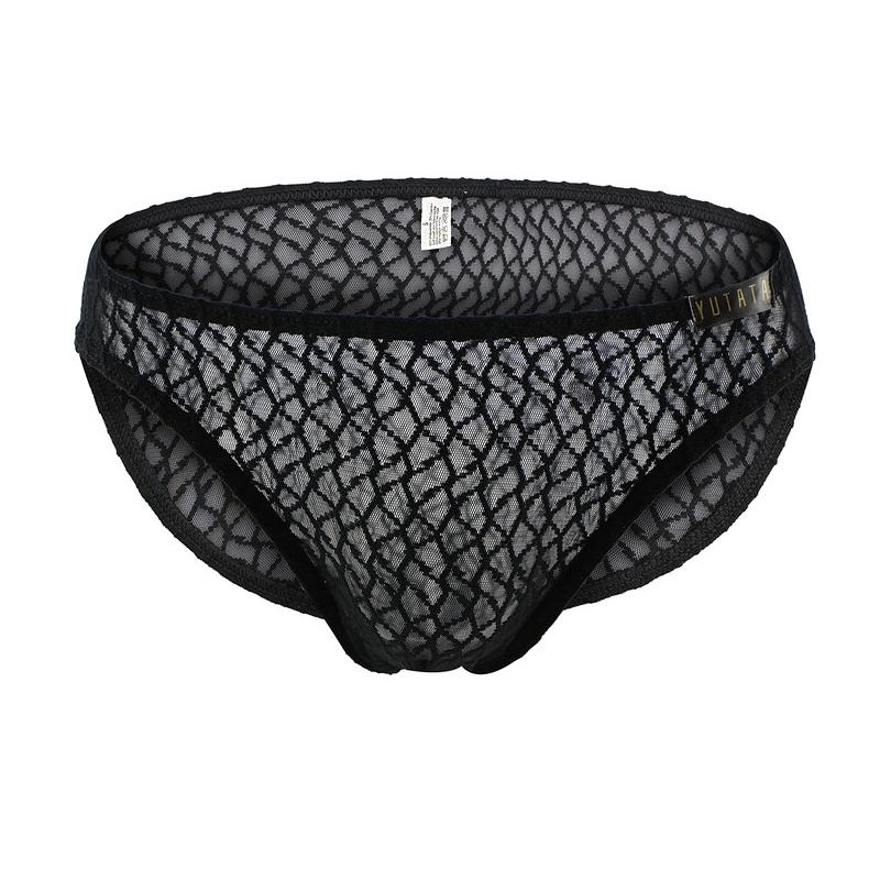 

Underpants Underwear Men Briefs Mesh Breathable Perspective Boxer Shorts Summer Cool Sexy Net Transparent Panties, Beige