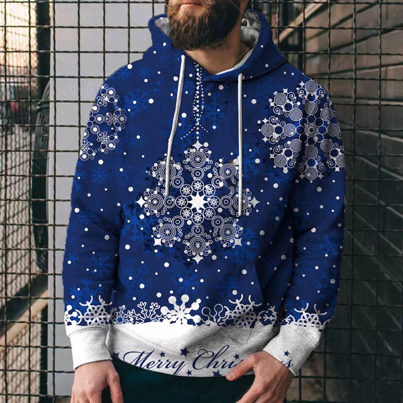 

Men's Hoodies & Sweatshirts Autumn And Winter Novelty Christmas Printed Long Sleeve Hooded Hip Hop Sports Sweatshirt Hoodie With Pockets, Black