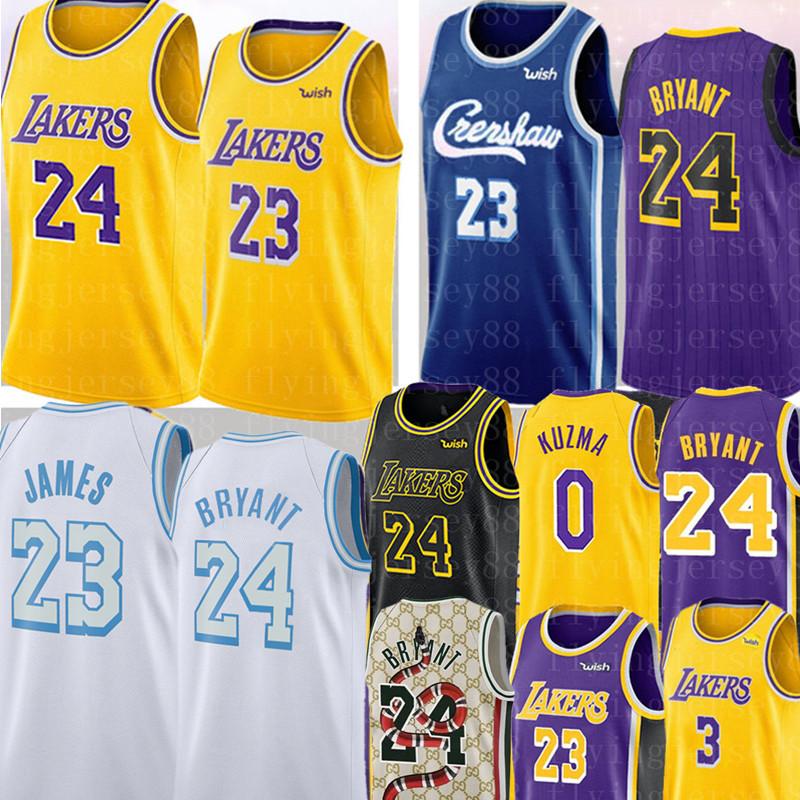 

Los Angeles Lakers BRYANT Jersey LeBron 23 James Jersey Anthony 3 Davis Kyle 0 Kuzma 2 4 #8 Jerseys, Black;red